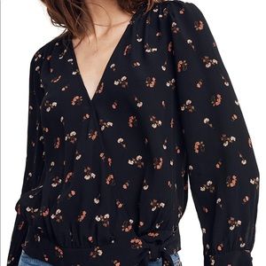 Madewell Wrap Top in Flower Toss Medium